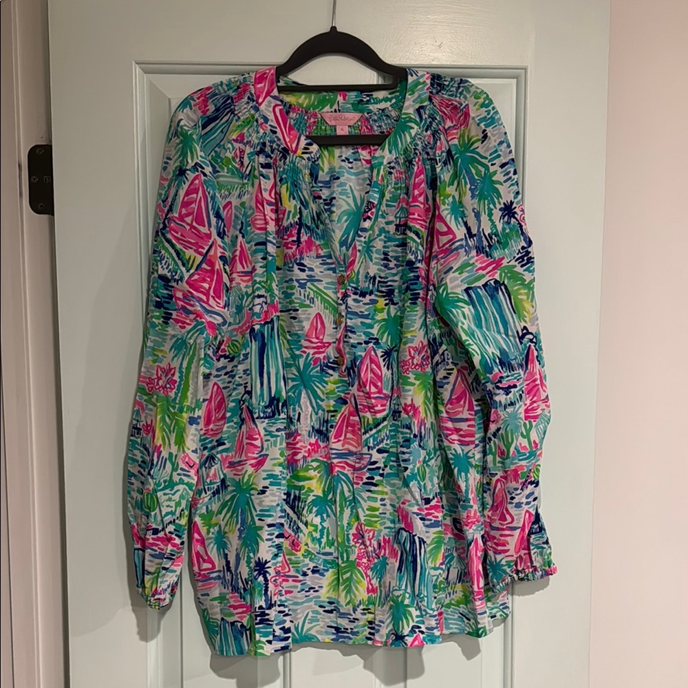 Lilly Pulitzer Multicolor Tropical Top